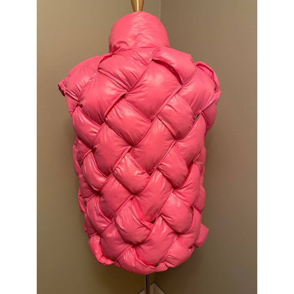 Bucketlist Braided Button Front Down Puffer Vest … - image 5